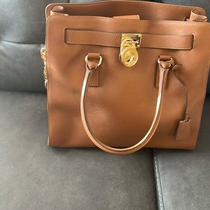 Michael Kors brown leather purse and wallet